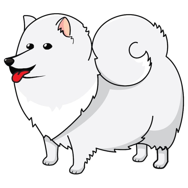 American Eskimo Dog Dog Decal, Dog Lover Decor Vinyl Sticker